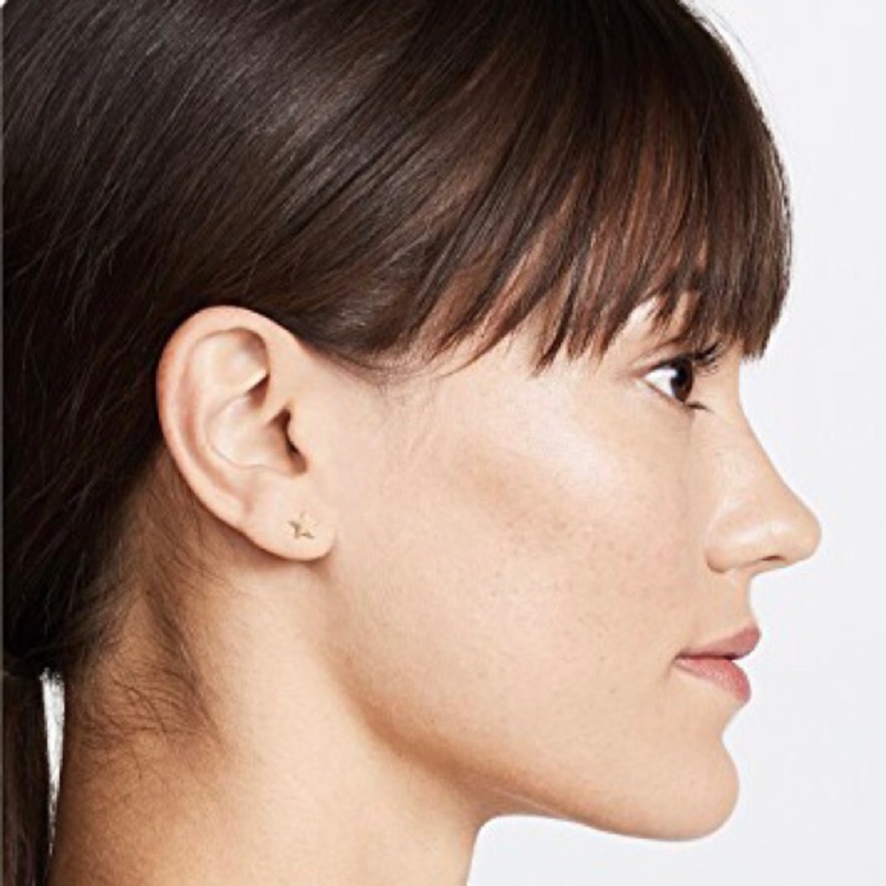 NWOT Madewell Little Star Brass Stud Earrings - Picture 4 of 5